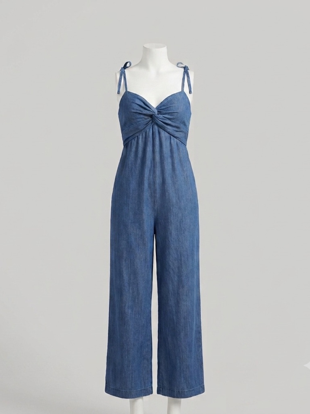Old Navy Blue Knot-Front Jumpsuit